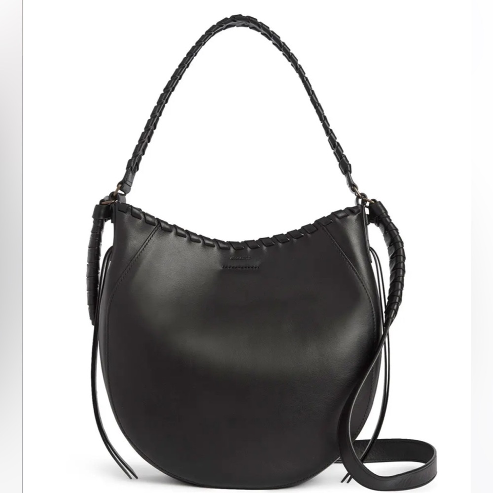 AllSaints Black Courtney Hobo Bag